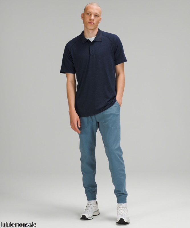 Lululemon Verkauf DELULU737 | Mineralblau Metal Vent Tech Poloshirt 20